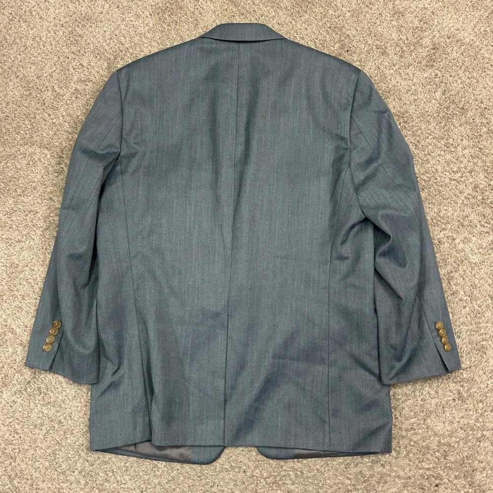 Lauren Ralph Lauren Blazer 43R Blue Micro‎ Pattern Two Button Sport Coat